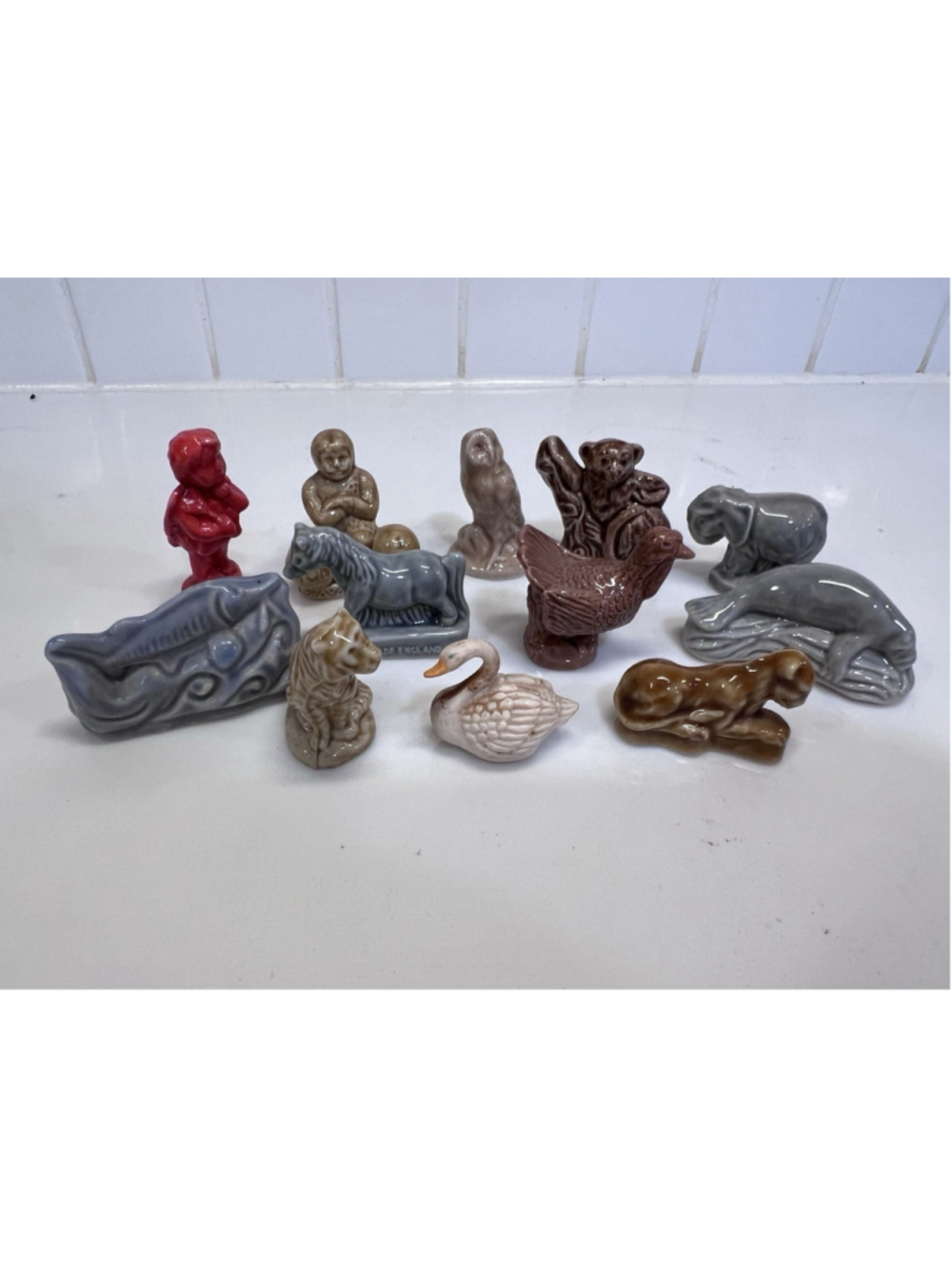Vintage Wade Whimseys Porcelain Mini Figurines Lot Of 11